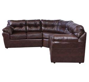 Sofá modular 5 cuerpos Roma ecocuero PU café