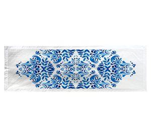 Camino de mesa Greek blanco velo organza 180x60 cm