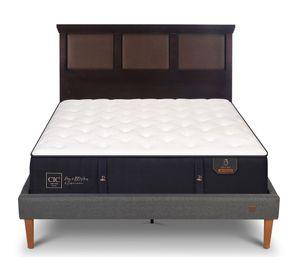 Cama europea curve Premium 2 plazas + respaldo Torino Cic