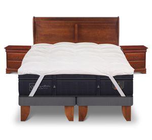 Cama europea 2 plazas Super Premium + Set Miro + bed topper Cic