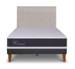 Cama europea Curve Ortopedic 1.5 plazas Tigris + 1 respaldo Cic