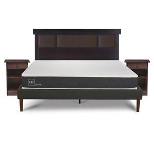 Cama europea 2 plazas Ortopedic + set Dublín chocolate Cic