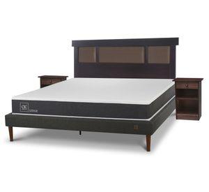 Cama europea 2 plazas Ortopedic + set Dublín chocolate Cic