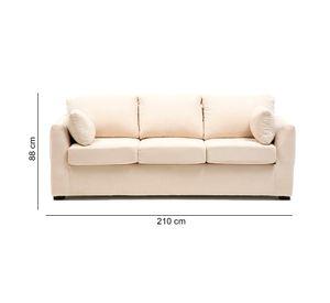 Sofá 3 cuerpos Texas tela beige claro