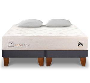 Cama europea 2 plazas Cocopedic + almohadas Cic.