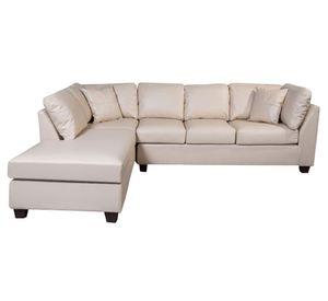 Sofá seccional izquierdo 5 cuerpos Pu Padua beige