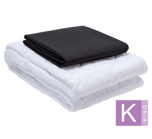 Sábanas king 144 Hilos SBCC-NGK negro + cubre colchón