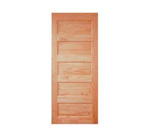 Puerta Pino Radiata Alcala 80x210 cm 5 paneles Moldupanel