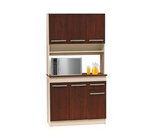 Kit cocina 5 puertas 2 cajones blanco/cerezo Mobikit