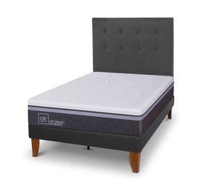 Cama europea Curve O Advance 1.5 plazas Eufrates + respaldo Cic