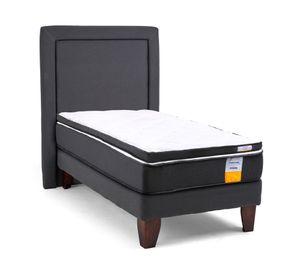 Cama europea funcional 1.5 plazas plus + respaldo + topper