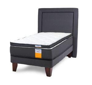 Cama europea funcional 1.5 plazas plus + respaldo + topper