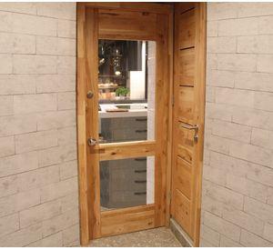 Puerta Modena madera de lenga 65x240 cm natural