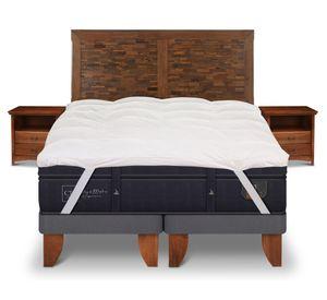 Cama europea 2 plazas Super Premium + Set Antique + Bed Topper Cic