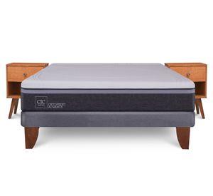 Cama europea 2 plazas Ortopedic Advance + velador Gales Cic