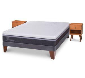 Cama europea 2 plazas Ortopedic Advance + velador Gales Cic