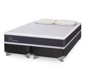 Box spring New Ortopedic 2 plazas + base dividida + 2 almohadas Cic