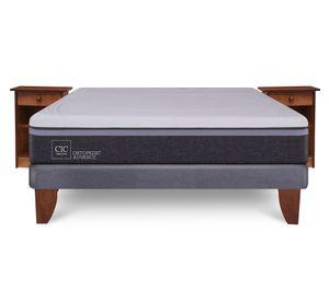 Cama europea 2 plazas Ortopedic advance + veladores New Dublin Cic