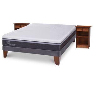 Cama europea 2 plazas Ortopedic advance + veladores New Dublin Cic