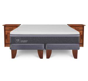 Cama europea King Ortopedic advance + veladores Milán Cic.