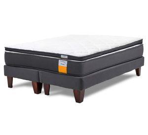Cama europea funcional 2 plazas plus base dividida + topper