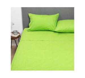 Pack 2 Juego de sábanas 1.5 plazas verde/rojo