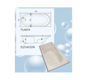 Tina 70x160 cm HY blanco Norglas