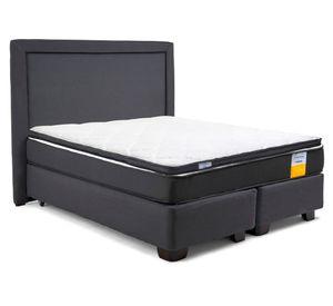 Cama americana funcional King base dividida + respaldo + topper