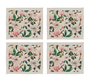 Individual Magnolia crudo linet 42x36 cm 4 un.