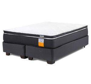Cama americana funcional 2 plazas plus base dividida + topper