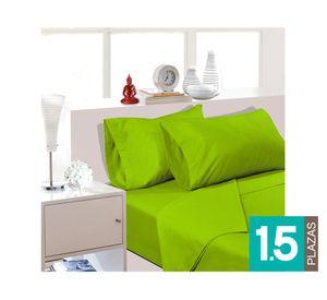 Juego de sábanas 1.5 plazas 144 Hilos verde