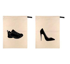 Set bolsa zapatos + zapatillas tela