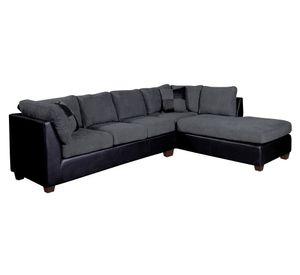 Sofá seccional derecho 5 cuerpos PU Padua gris