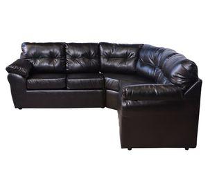 Sofá modular 5 cuerpos Roma ecocuero PU negro