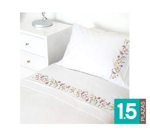 Juego Sábanas 1.5 plazas Nouvelle
 blanco