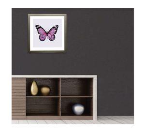 Cuadro 50x50 cm mariposa rosado claro Ronda