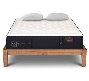 Cama europea Oak King Premium + 2 almohadas viscoelásticas Cic