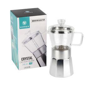 Cafetera 6 tazas Crystal Vitrex.