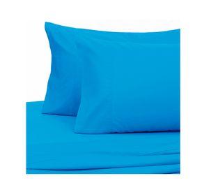 Juego de sábanas 1 plaza 144 Hilos azul