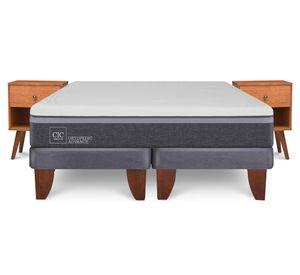 Cama europea 2 plazas Ortopedic advance + veladores Gales Cic.
