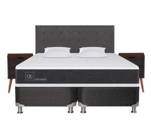Box spring king Ortopedic B5 + set Éufrates/ Niger + almohadas viscoelásticas Cic