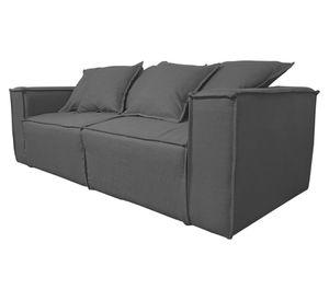Sofá 3 cuerpos Enco chenille gris