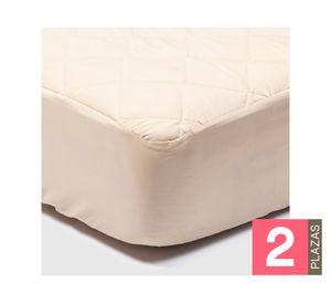 Cubre Colchón 2 plazas beige
