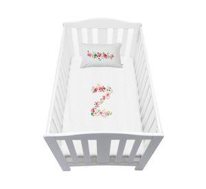 Cubreplumón cuna Letras Vintage Z blanco