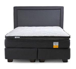 Cama americana 2 plazas Eurotop + respaldo + Topper Drimkip