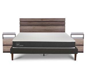 Cama europea curve 2 plazas Ortopedic + Set Ares Cic