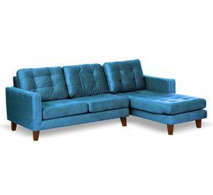 Sofá chaise derecho Nápoles azul Latam Home