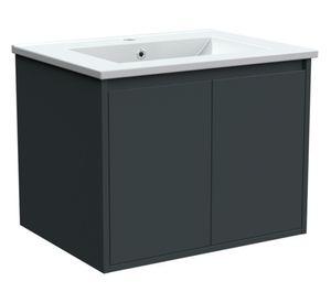 Mueble vanitorio Amelie dark grey + cubierta 61x46.5 cm
