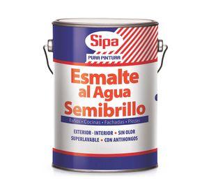 Esmalte al agua 1 galón blanco invierno semi brillante Sipa