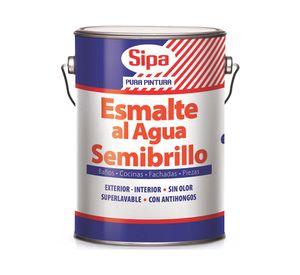 Esmalte al agua 1 galón blanco semi brillante Sipa